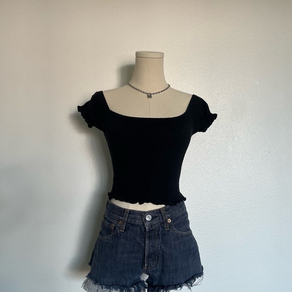 Black PacSun Me to We square neck crop top - Picture 1 of 5